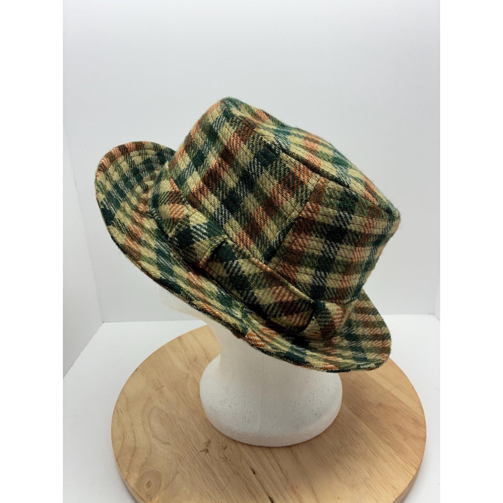Other Vintage Plaid Bucket Hat M | Retro Plaid Hat | 100% Acrylic Size ONE SIZE - 2 Thumbnail