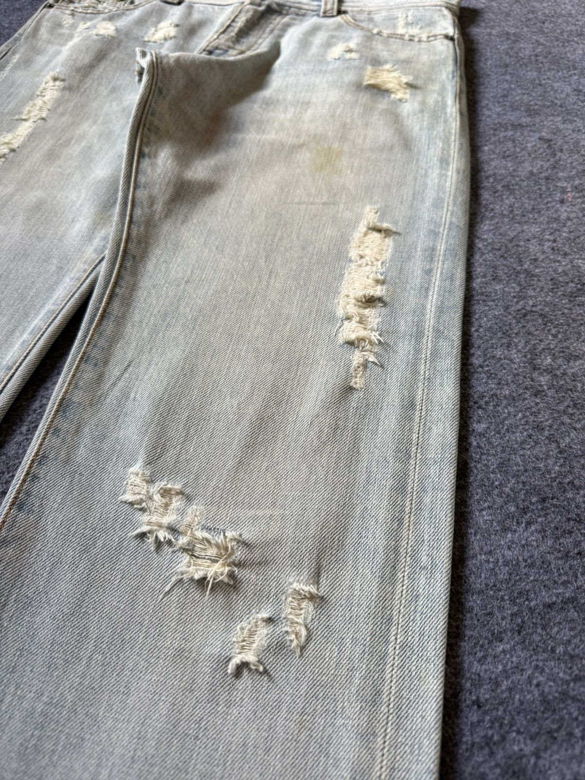 ABAHOUSE × Japanese Brand Abahouse Japan Distressed Flapped Pocket Light Wash Jeans Size US 30 / EU 46 - 9 Thumbnail