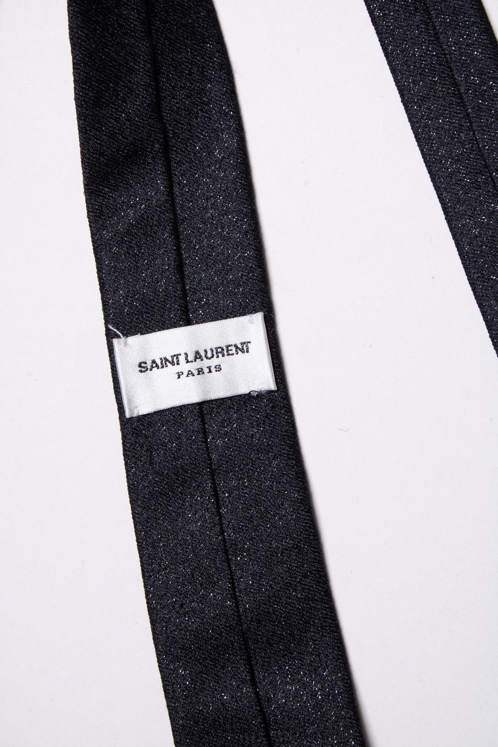 Saint Laurent Paris Saint Laurent, black glitter tie Size ONE SIZE - 3 Thumbnail