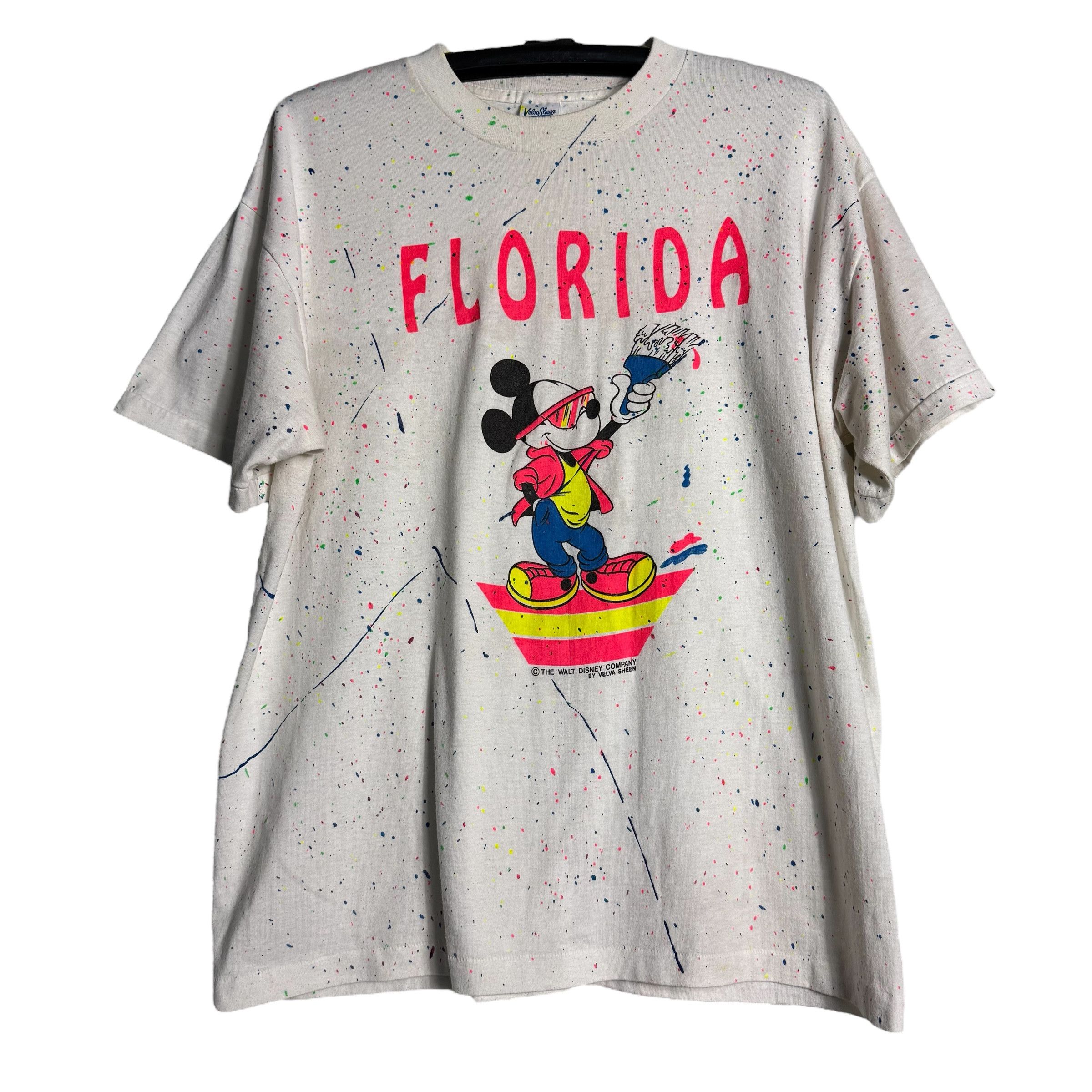 Mickey Mouse 🔥RARE🔥Vintage Mickey Mouse Painted T-shirt Single Stich Size US XL / EU 56 / 4 - 1 Thumbnail