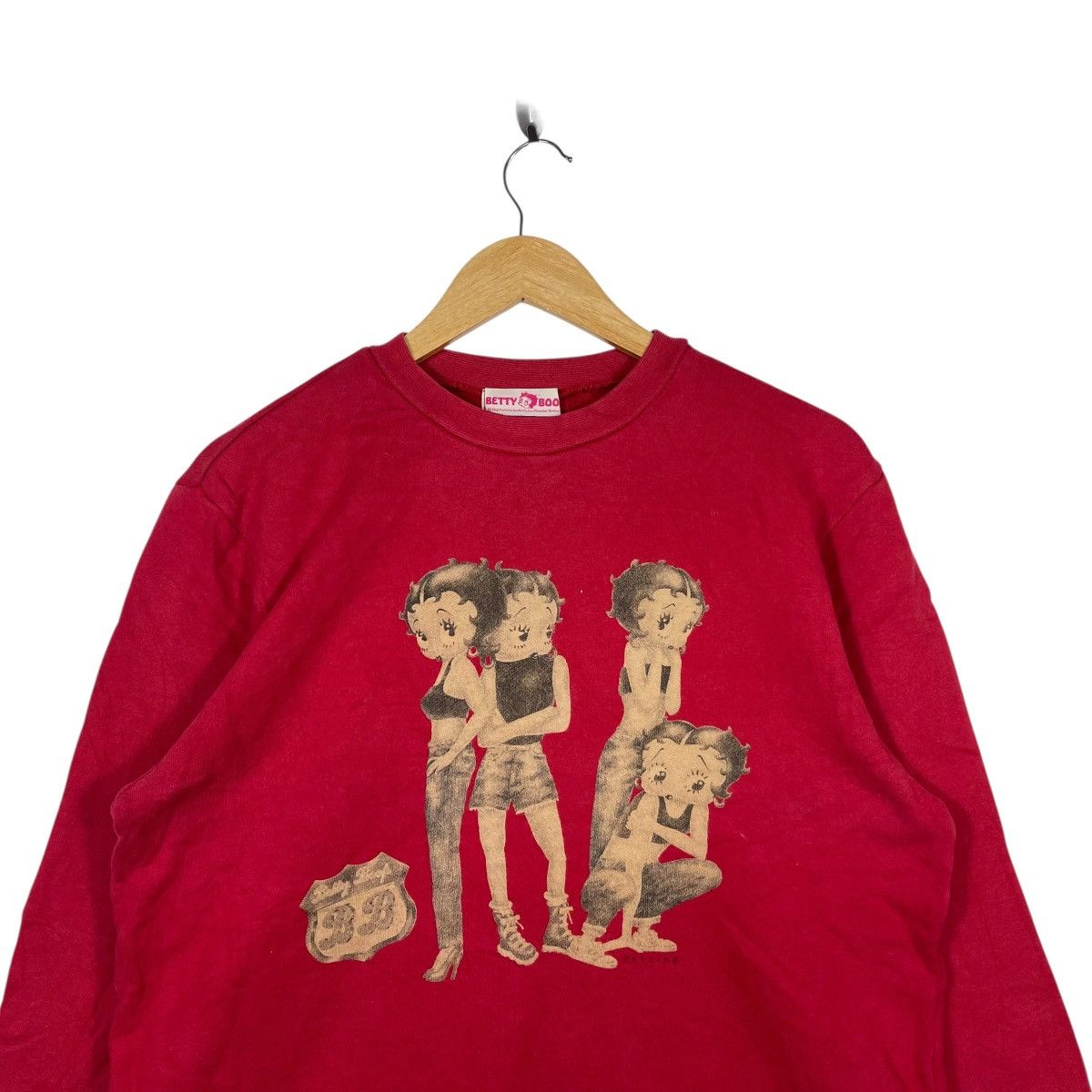 Vintage Betty Boop Graphic Sweatshirt Pullover Red Vintage Style Size XL / US 12-14 / IT 48-50 - 2 Thumbnail