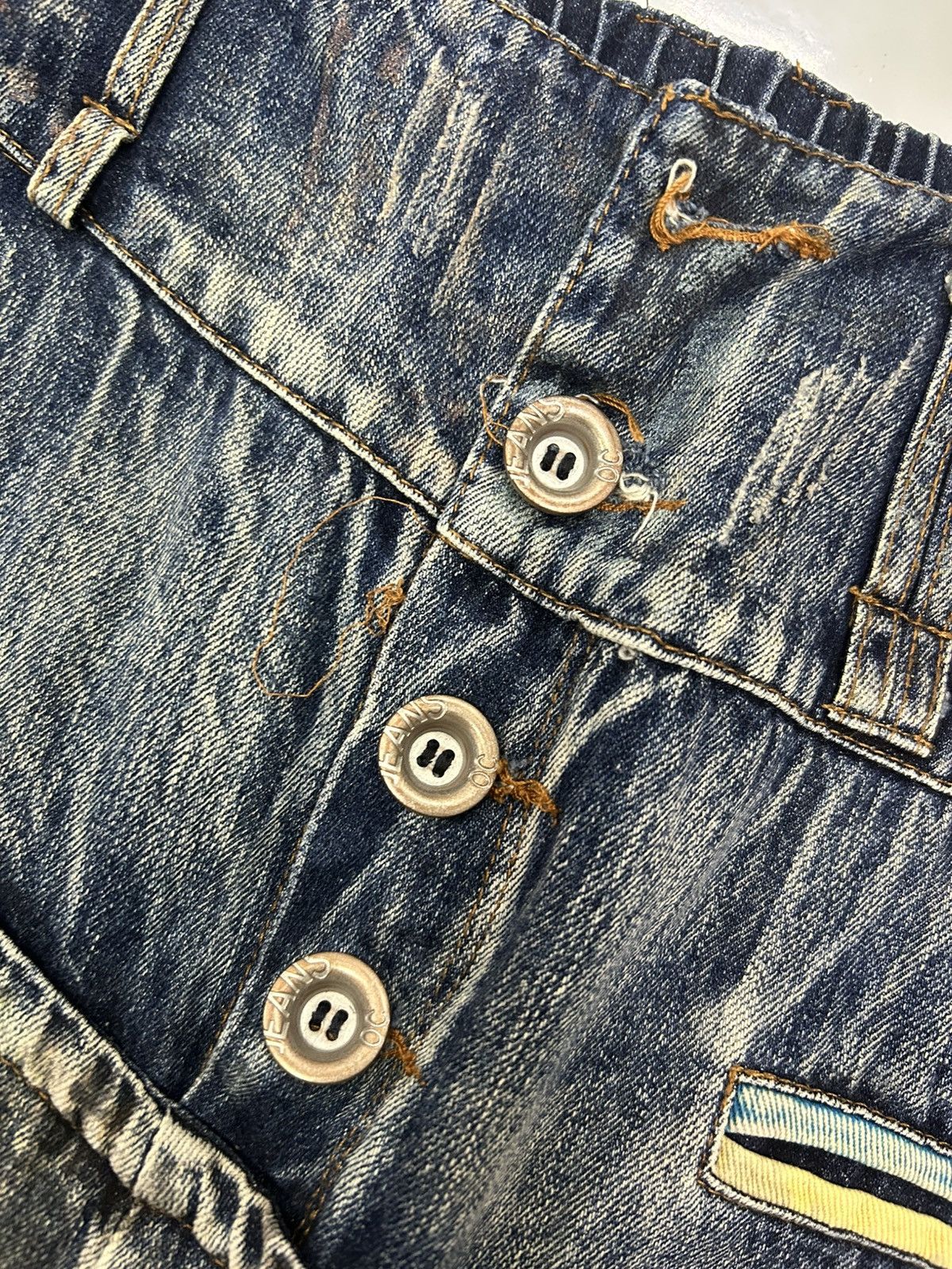Japanese Brand Vintage Y2K Japanese Sick Artwork Denim Double Layer Jeans Size US 28 / EU 44 - 15 Thumbnail