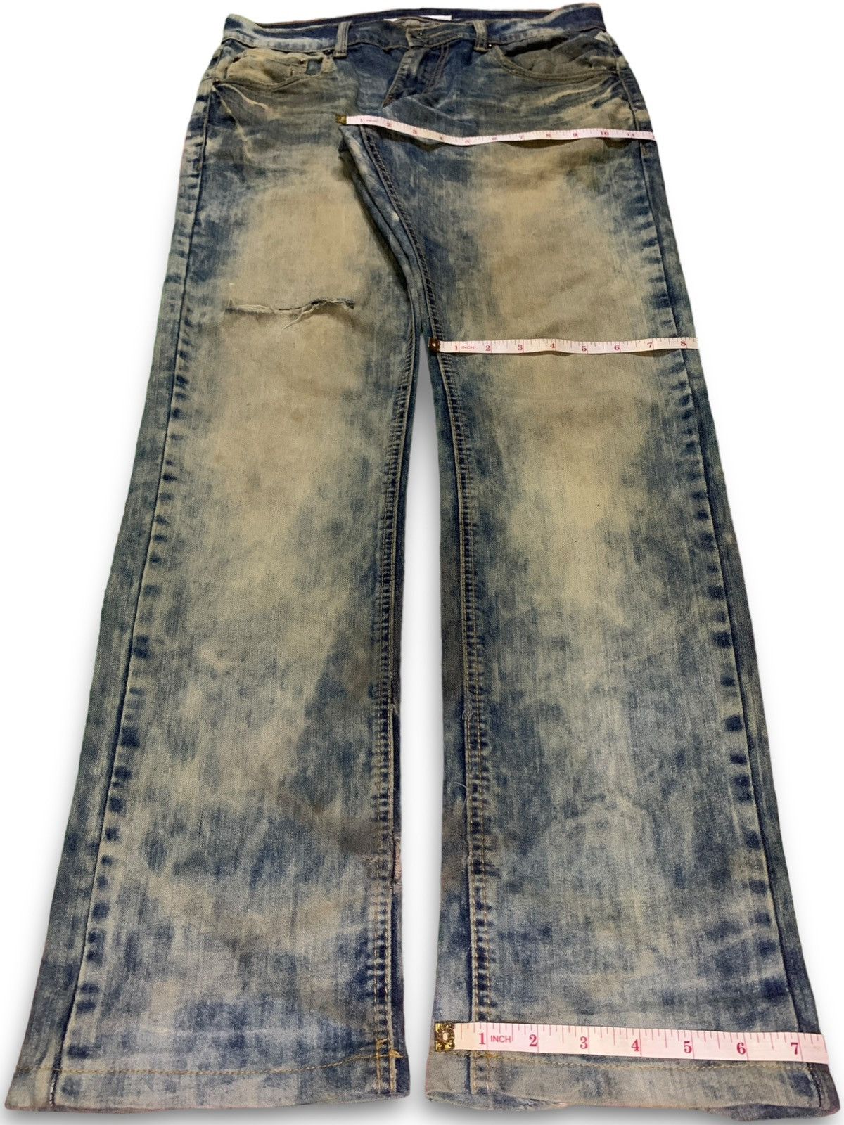 Japanese Brand Vintage Japanese Brand Rusty Wash Distressed Bleach Jeans Size US 32 / EU 48 - 14 Thumbnail