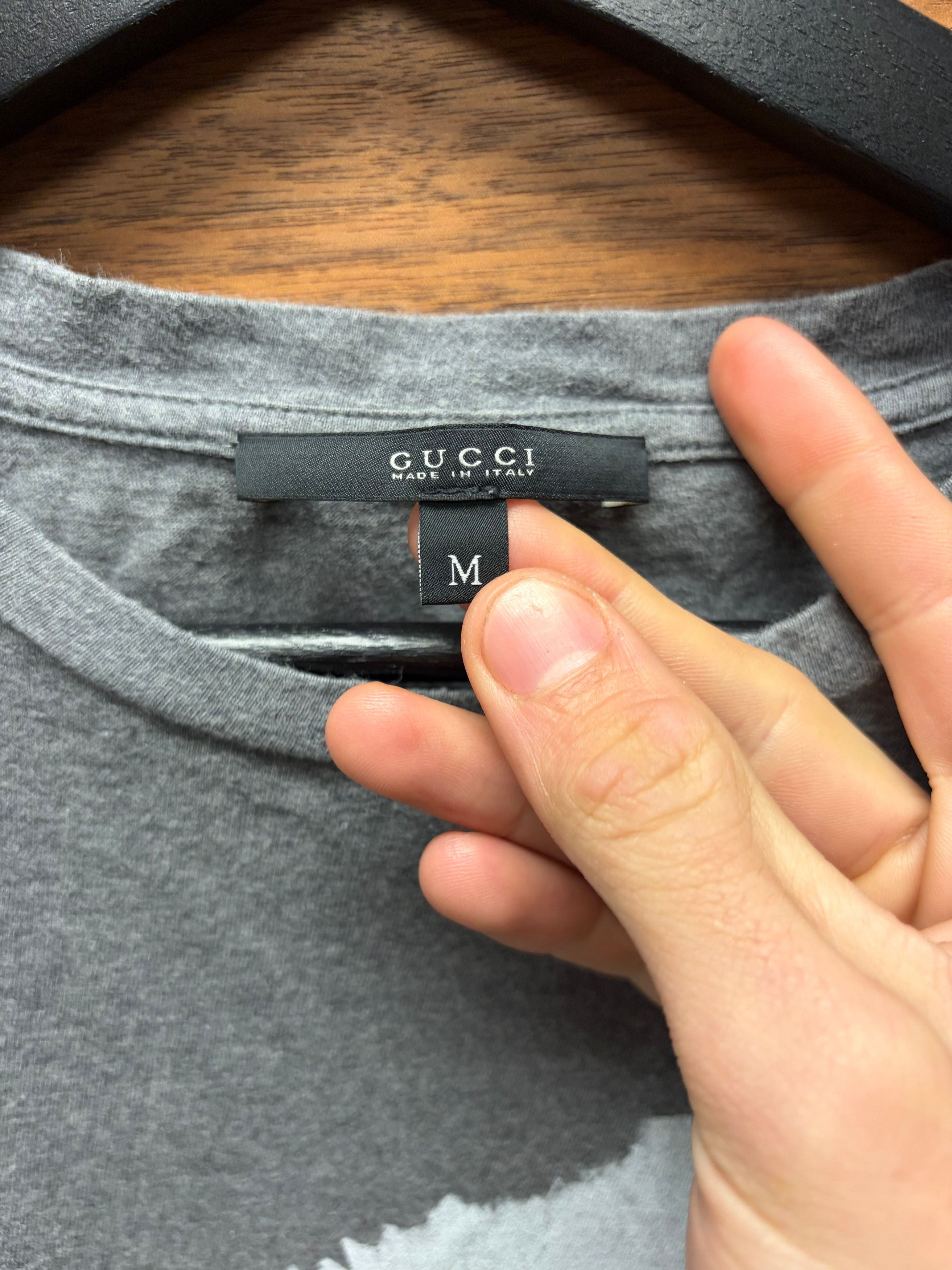 Gucci Gucci GG Interlock Logo Grey Graphic T-Shirt Size US M / EU 48-50 / 2 - 3 Thumbnail