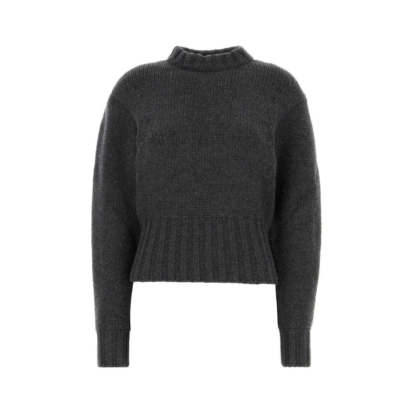 Alexander McQueen ALEXANDER MCQUEEN Melange Dark Gray Stretch Wool Blend Sweat Size XS / US 0-2 / IT 36-38 - 1 Thumbnail