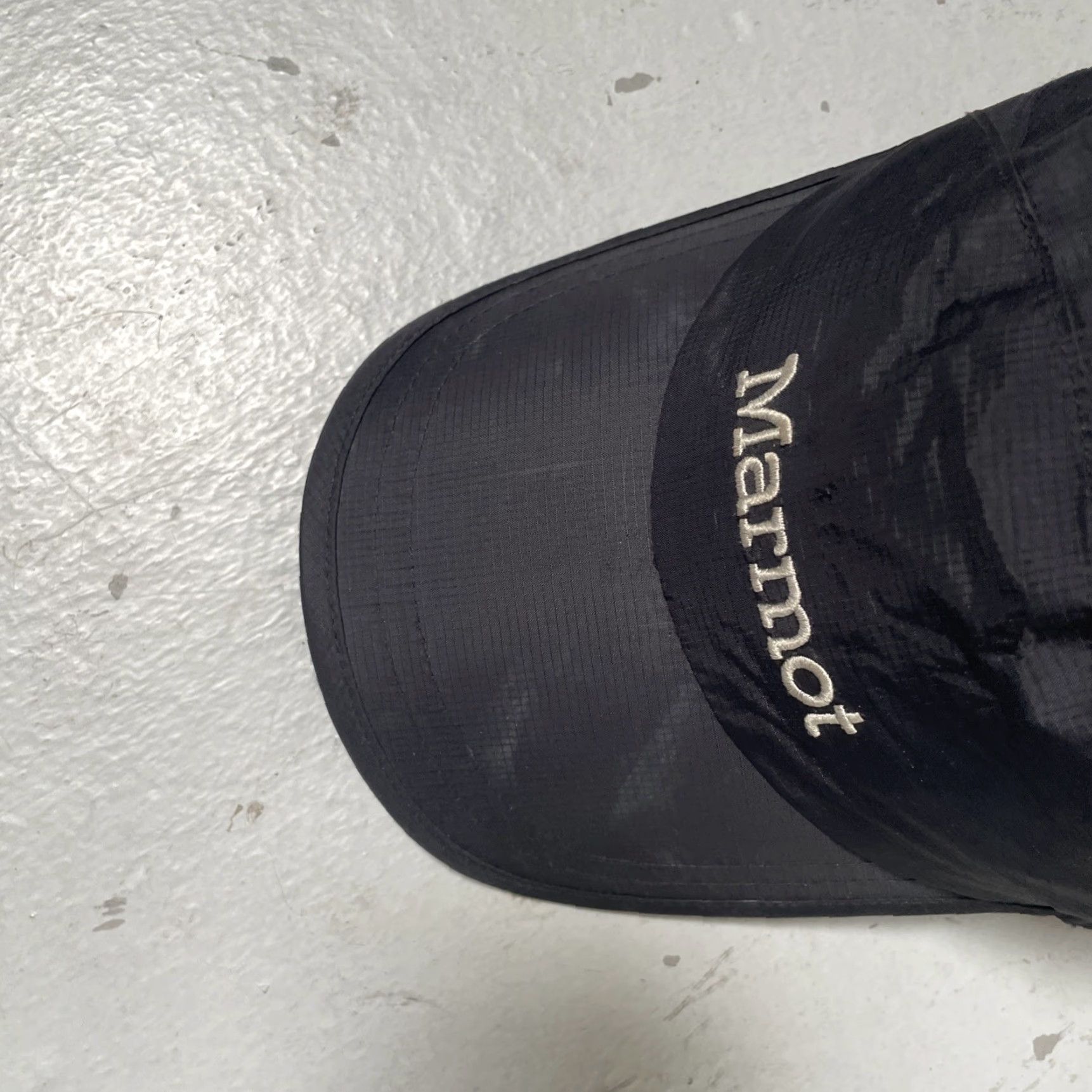 Marmot Marmot 5 Panel Black Nylon Ripstop Cap Strapback OS Outdoor Hiking Camp Gorp 90s Y2K Unisex Adults Size ONE SIZE - 2 Thumbnail