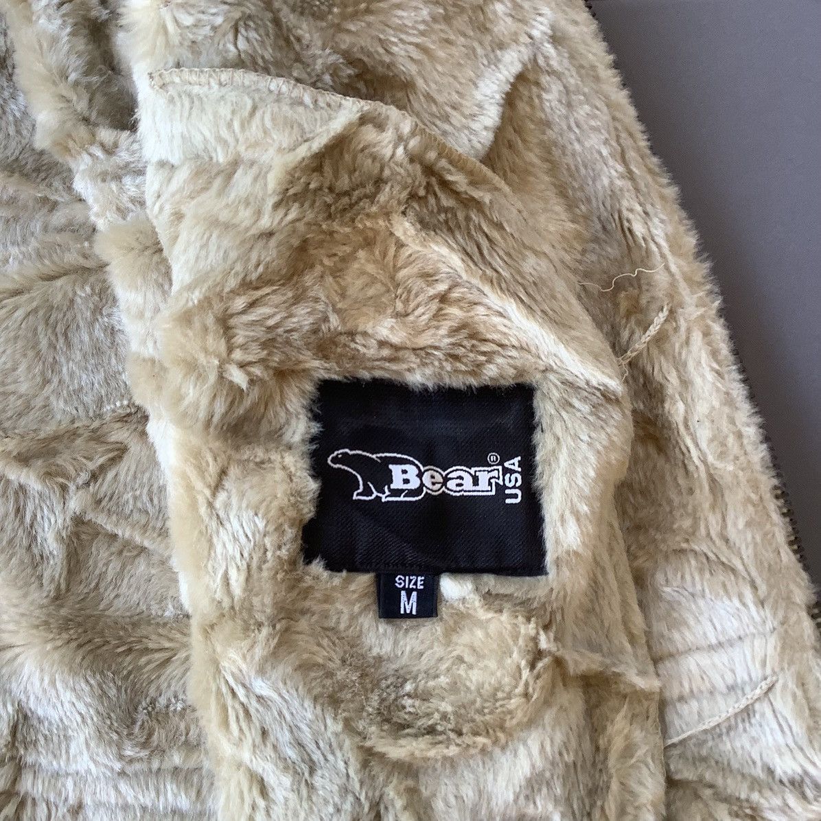 If Six Was Nine Bear USA Leather Sherpa Zip Up Fur Faux Jacket Size US M / EU 48-50 / 2 - 11 Thumbnail
