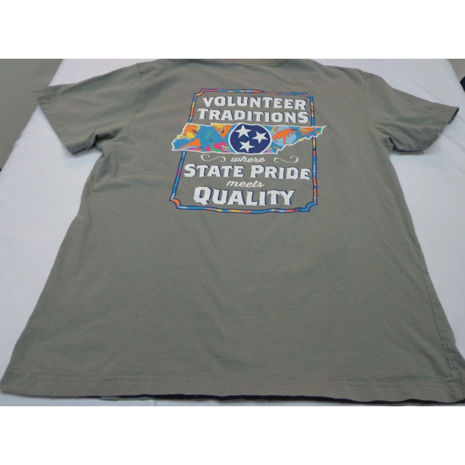 Vintage Volunteer Traditions T-Shirt Pocket Large Brown Crew Neck Short Sleeve Mens Vintage? No. State Pride meets Quality Size US L / EU 52-54 / 3 - 8 Thumbnail