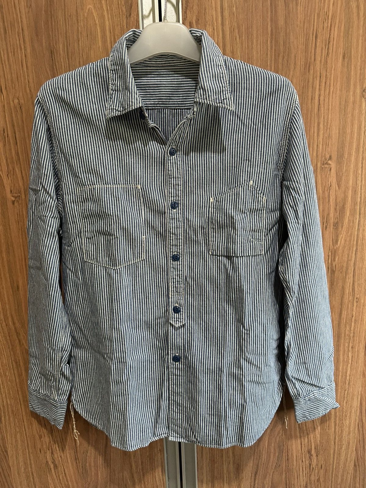 Japanese Brand DOMINGO X OMNIGOD HICKORY SHIRT Size US M / EU 48-50 / 2 - 1 Thumbnail