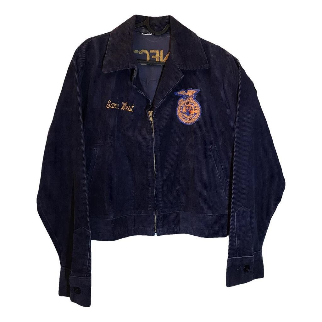 ヴィンテージFFAジャケットUSED Vintage FFA Corduroy Zip Front Jacket - Size 36 - Burkeville