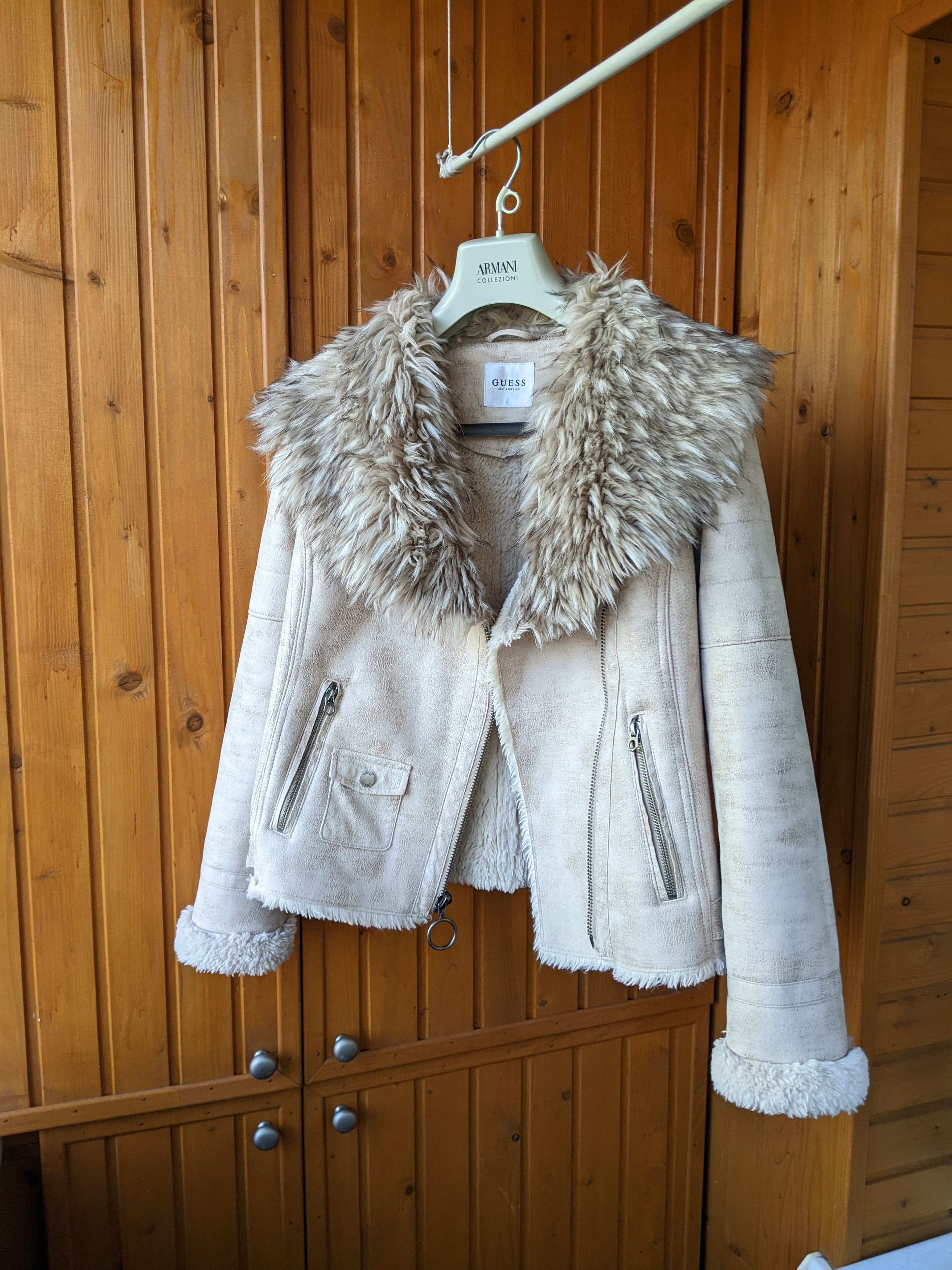 Guess GUESS Faux Fur Fuchsia Bomber Jacket Grailed
