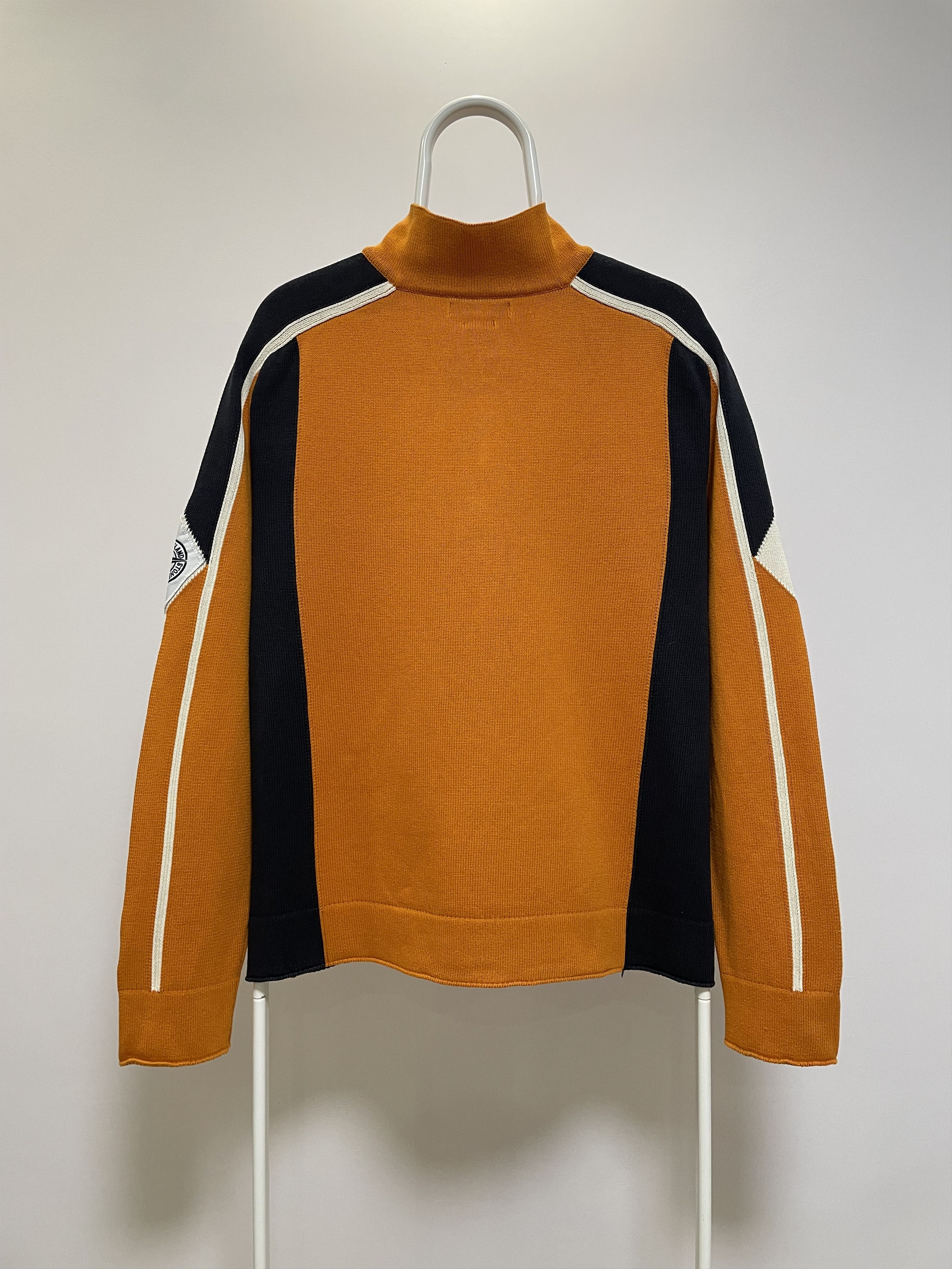 Stone Island STONE ISLAND Vintage Sweater Knit Half Zip Pullover 90s RARE Size US L / EU 52-54 / 3 - 3 Thumbnail