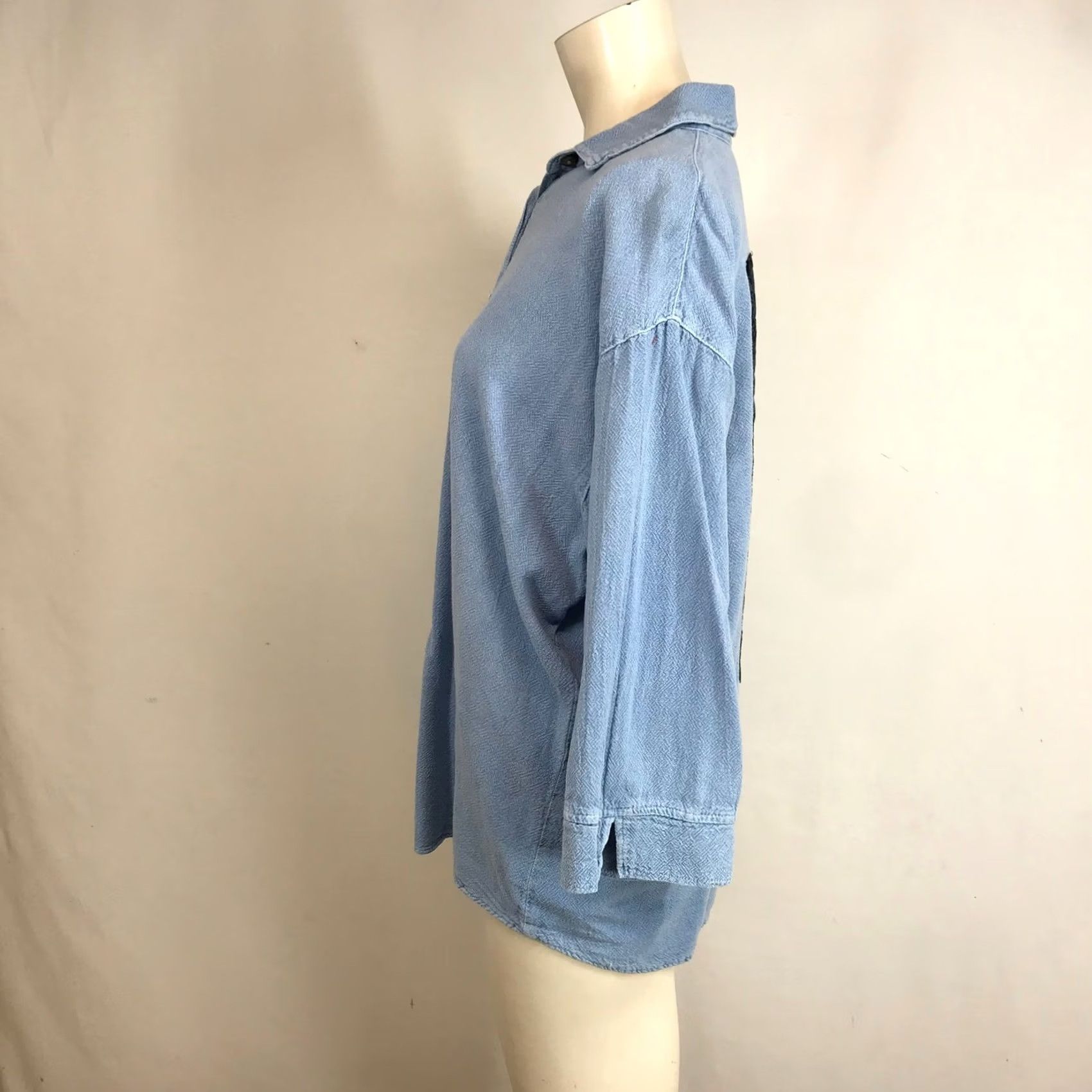 Vintage Brie Kriebel Clothing Blue Batik Patchwork Button Down Shirt Womens Large Oregon Size L / US 10 / IT 46 - 7 Thumbnail