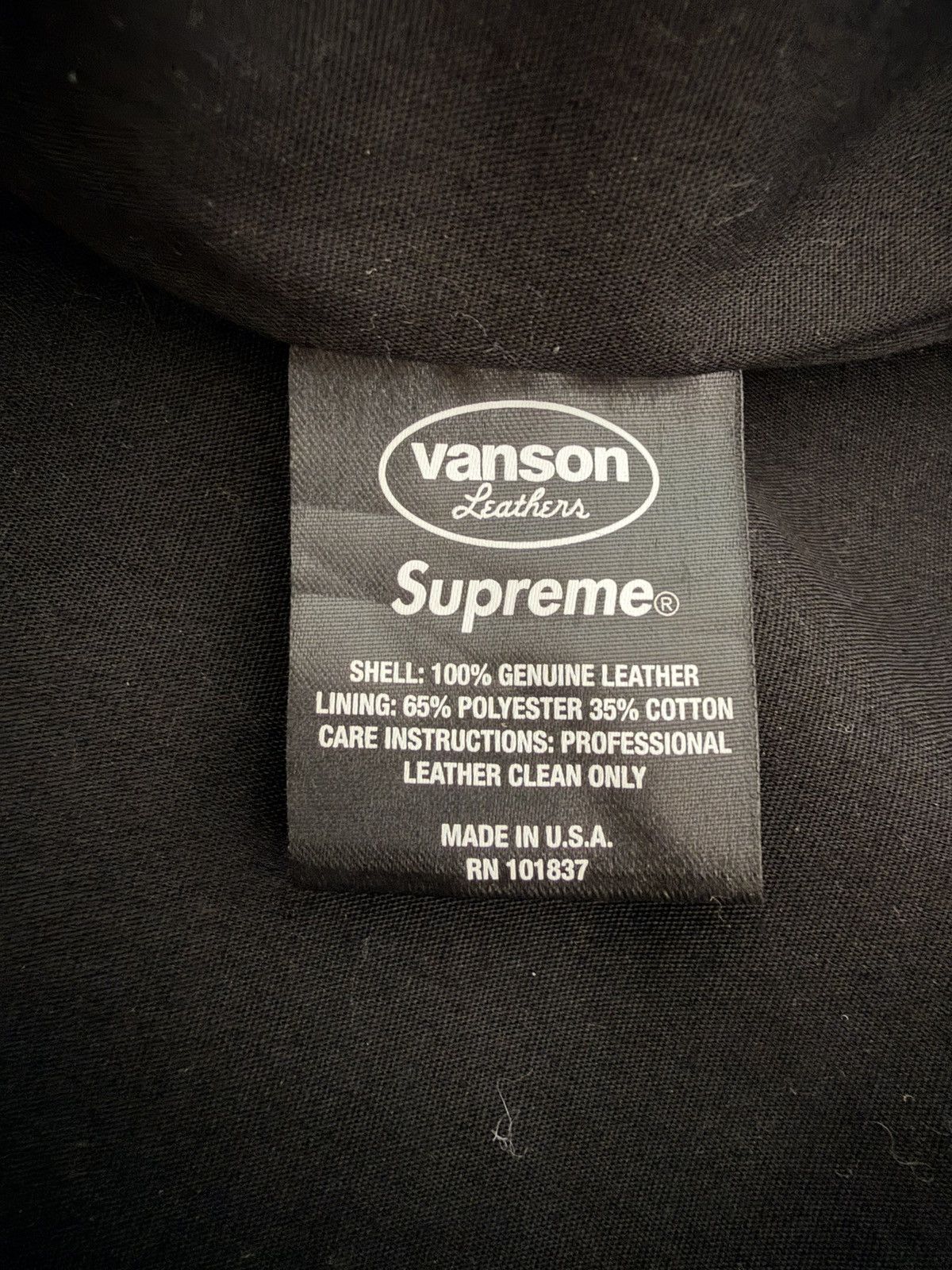 Supreme × Vanson Leathers Supreme Vanson Bones Leather jacket Size US M / EU 48-50 / 2 - 10 Thumbnail