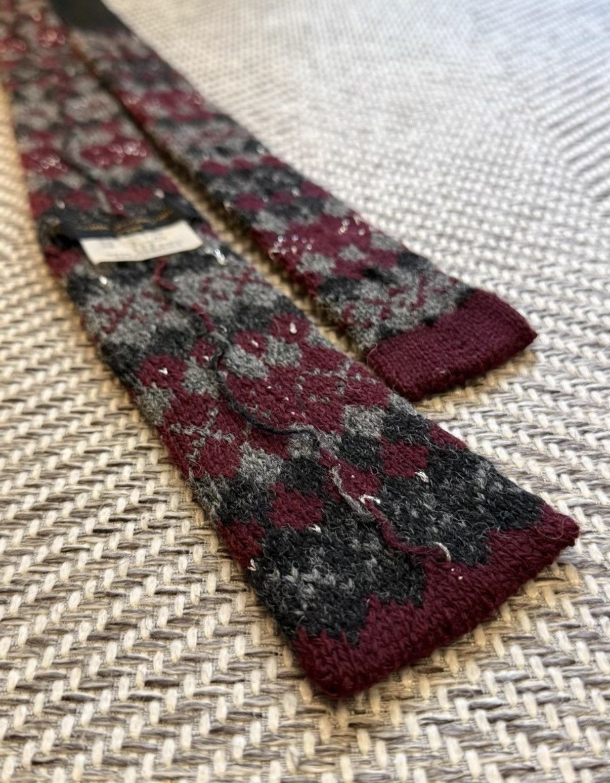 Comme des Garcons COMME des GARÇONS Marled Jacquard Knit Tie K24 Size ONE SIZE - 7 Thumbnail