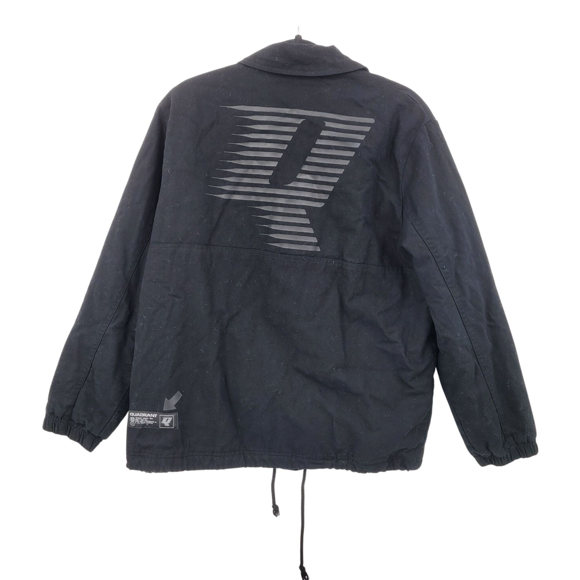 Other Quadrant Mens Black Canvas Logo Jacket M Cotton Barn Bomber Size US M / EU 48-50 / 2 - 2 Thumbnail