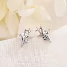 Jewelry Liquid Metal Cross Star Earrings Size ONE SIZE - 4 Thumbnail