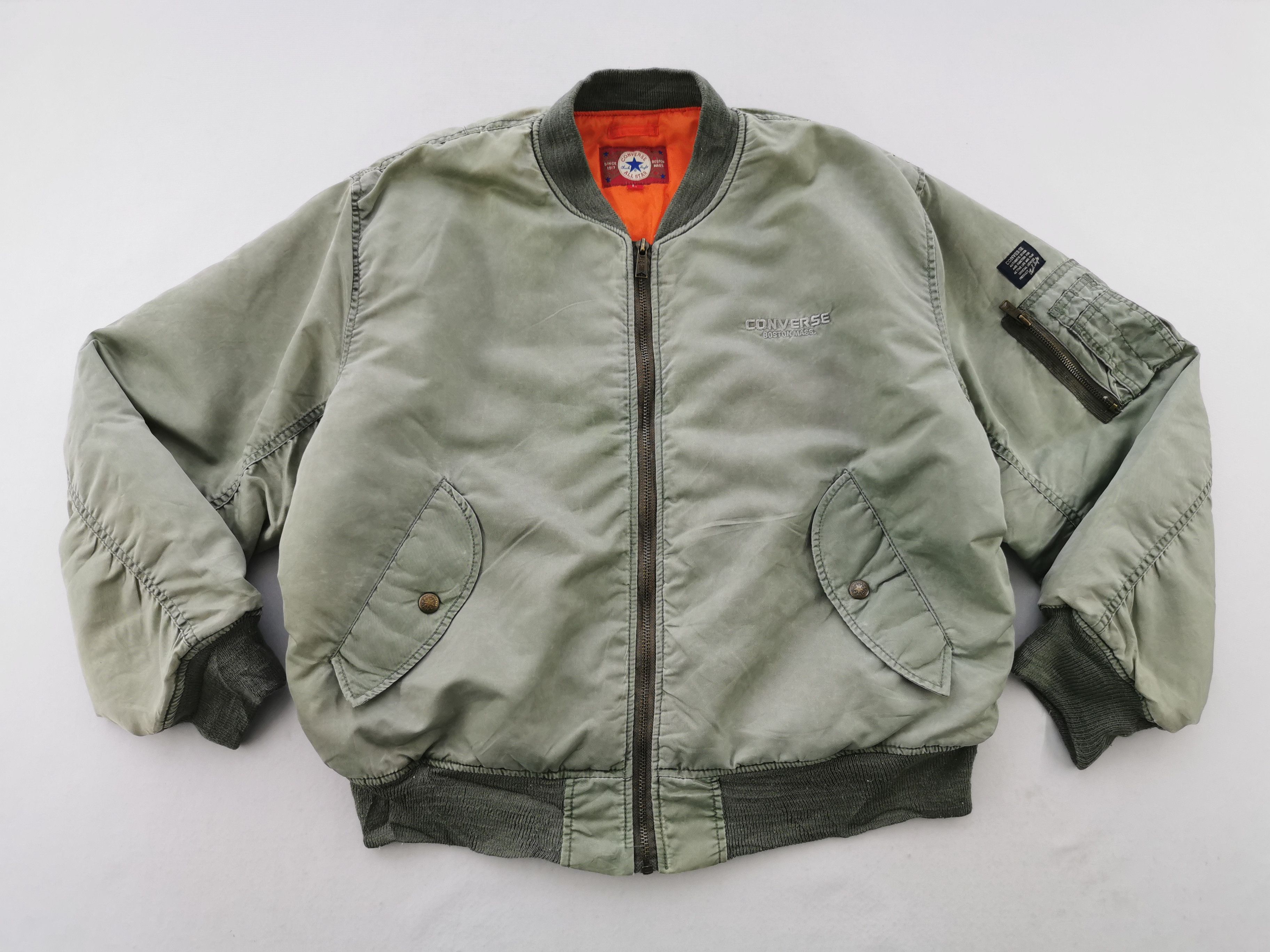 Converse Vintage Converse All Star Boston Mass Bomber Nylon Jacket Size US M / EU 48-50 / 2 - 4 Thumbnail