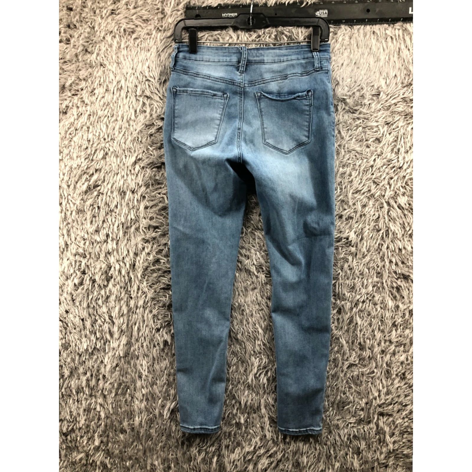 Vintage KanCan Jeans Skinny Juniors Womens Size 9 Medium Blue Wash Denim 5-Pocket Regular Rise Size 30" / US 8 / IT 44 - 5 Thumbnail