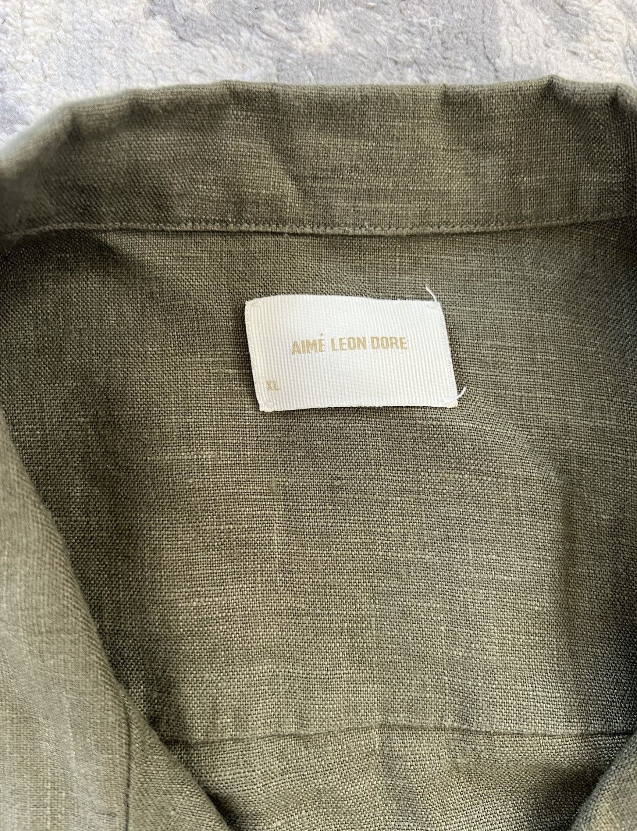 Aime Leon Dore Aime Leon Dore Linen Boquet Button Up shirt - Green/Olive Size US XL / EU 56 / 4 - 1 Thumbnail