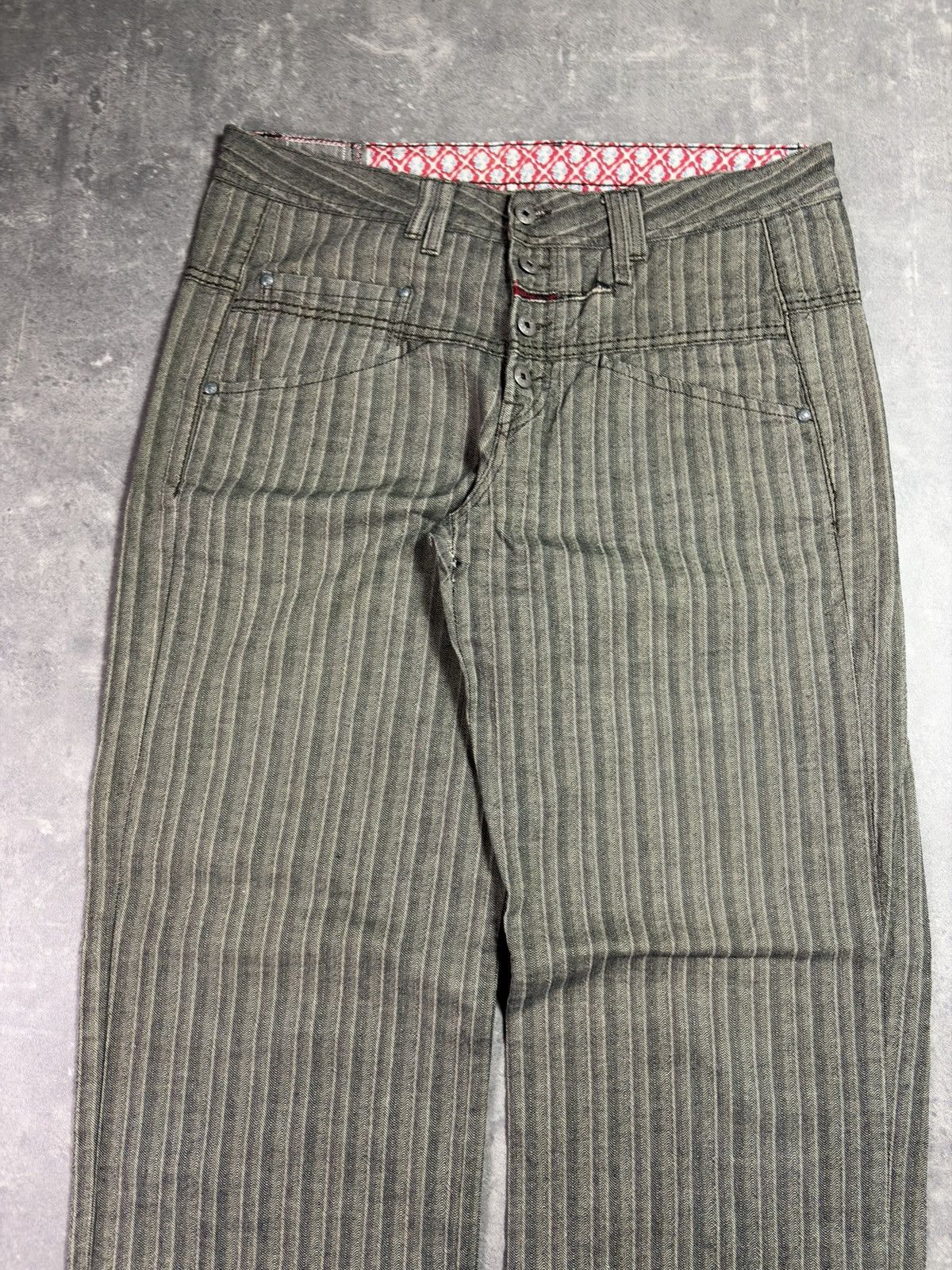 Marithe + Francois Girbaud 00s Marithe + Francois Girbaud Striped Wide Leg Pants 32 34 Size US 32 / EU 48 - 3 Thumbnail