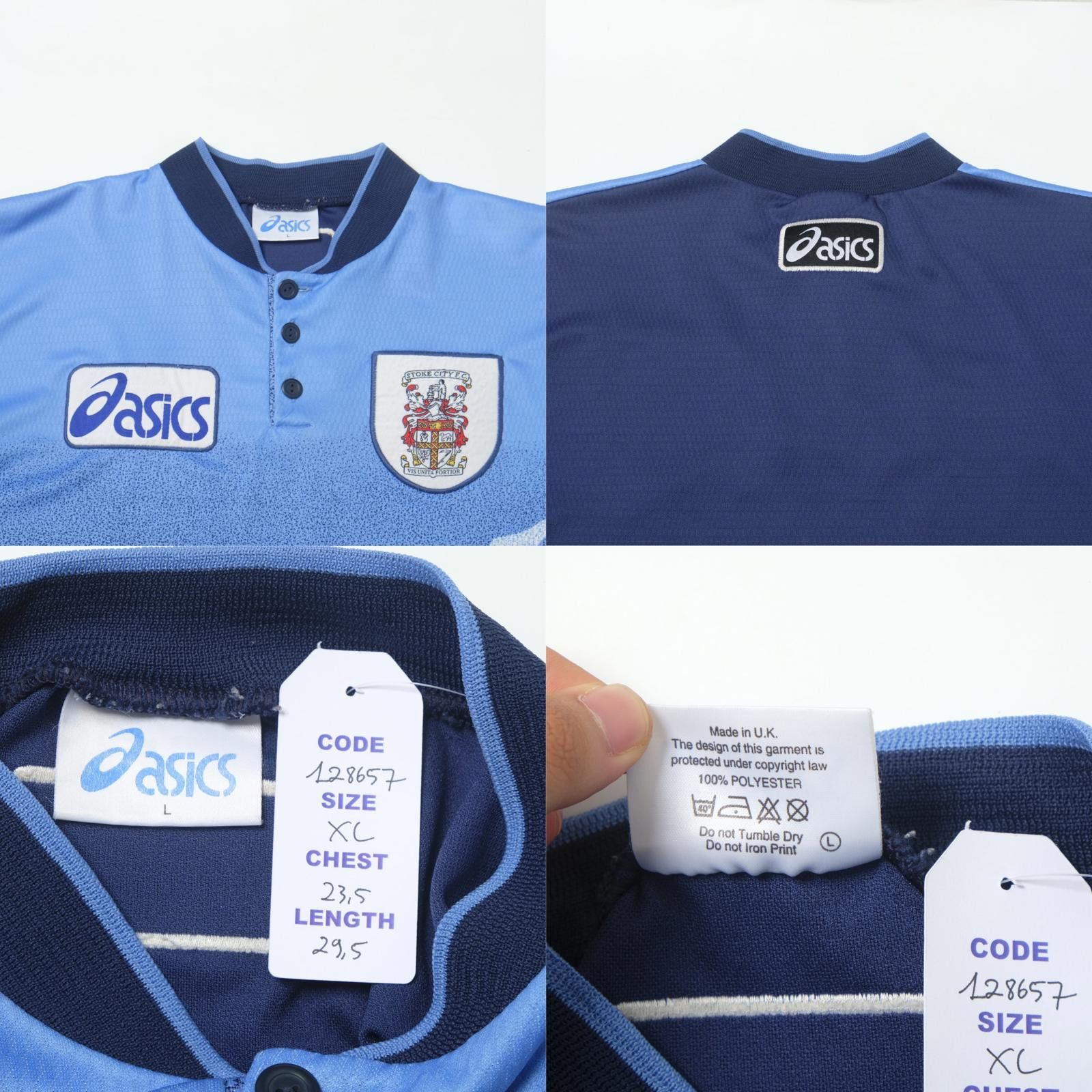 Asics 1996/97 Stoke City Away Shirt Asics (XL) Size US XL / EU 56 / 4 - 4 Thumbnail