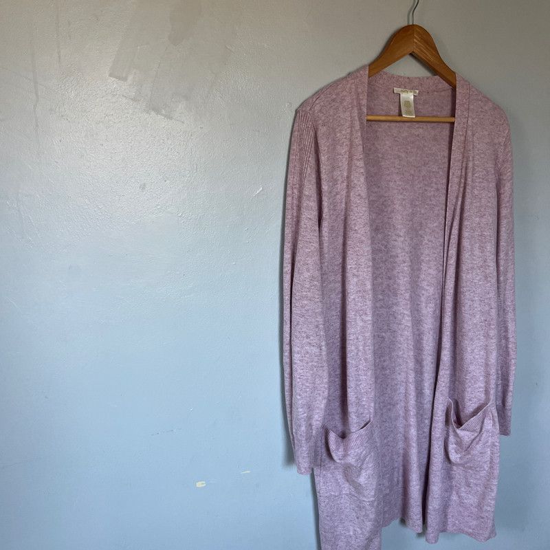 Matthew Miller Matty M Women's Open-Front Cardigan Heather Blush Medium Size M / US 6-8 / IT 42-44 - 2 Thumbnail