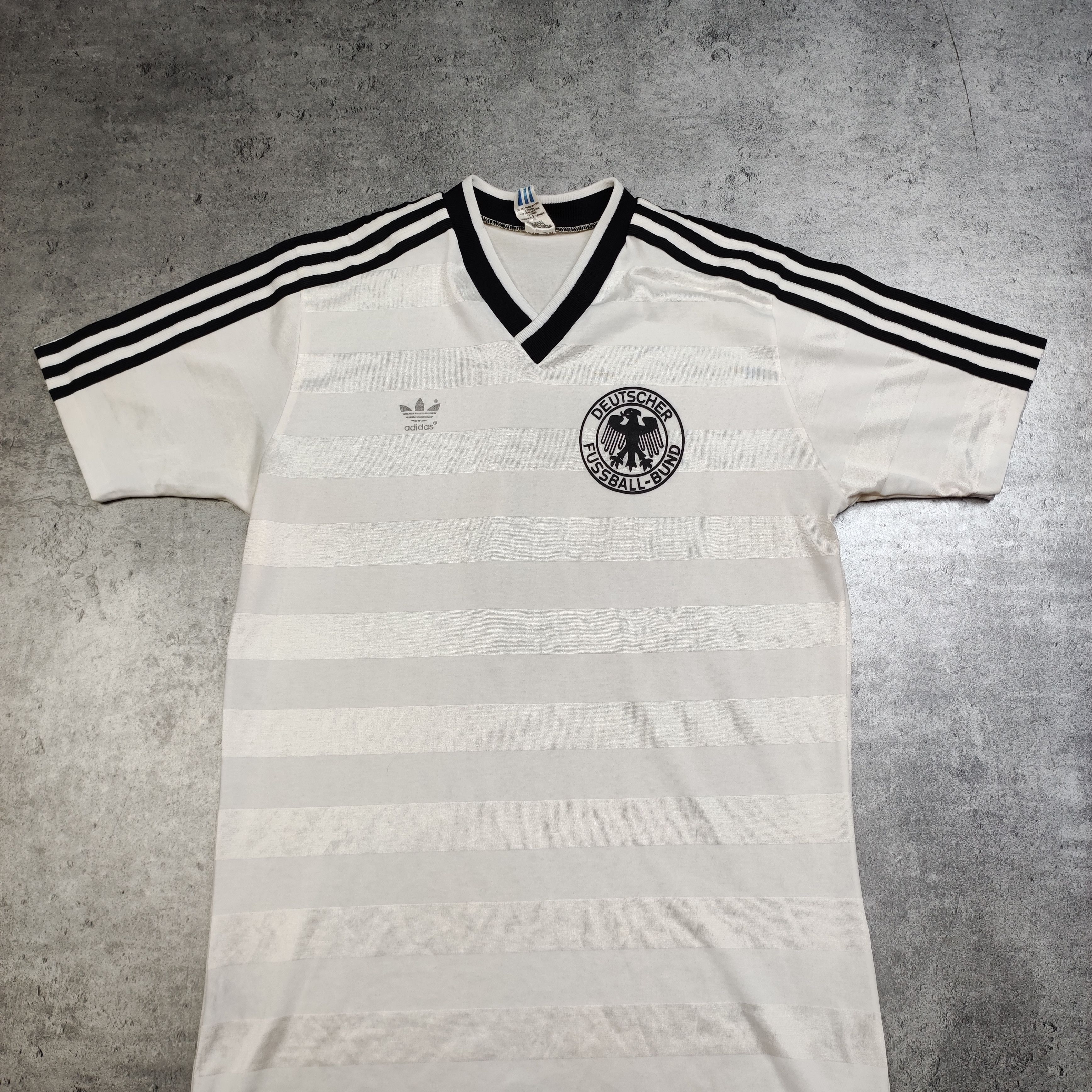 Vintage RARE Germany EURO 1984 Football Adidas Match Jersey Size US L / EU 52-54 / 3 - 3 Thumbnail
