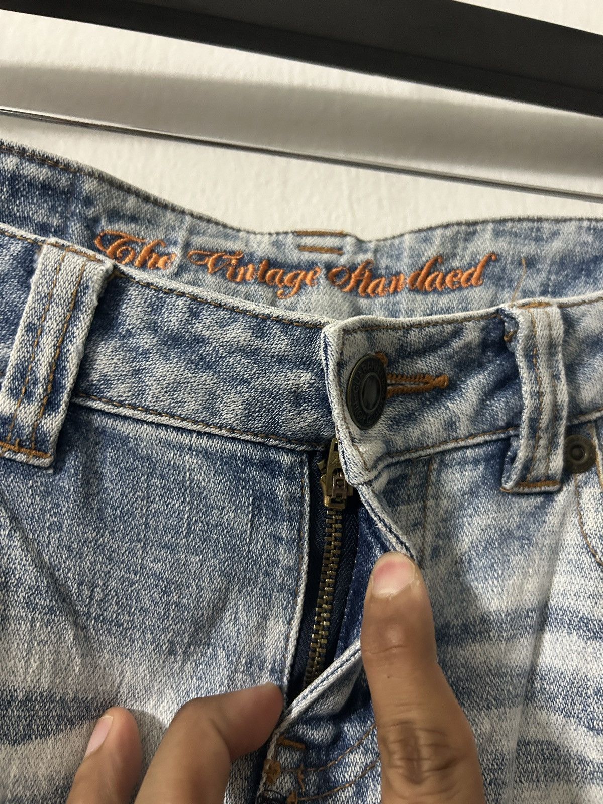 If Six Was Nine Flared glitter whiskered jeans fade lgb style japanese denim Size 28" / US 6 / IT 42 - 6 Thumbnail