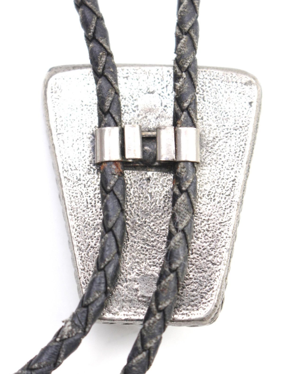 Vintage 1990S SOUTHWESTERN MOSAIC TURQUOISE BRAIDE LEATHER BOLO TIE Size ONE SIZE - 5 Thumbnail