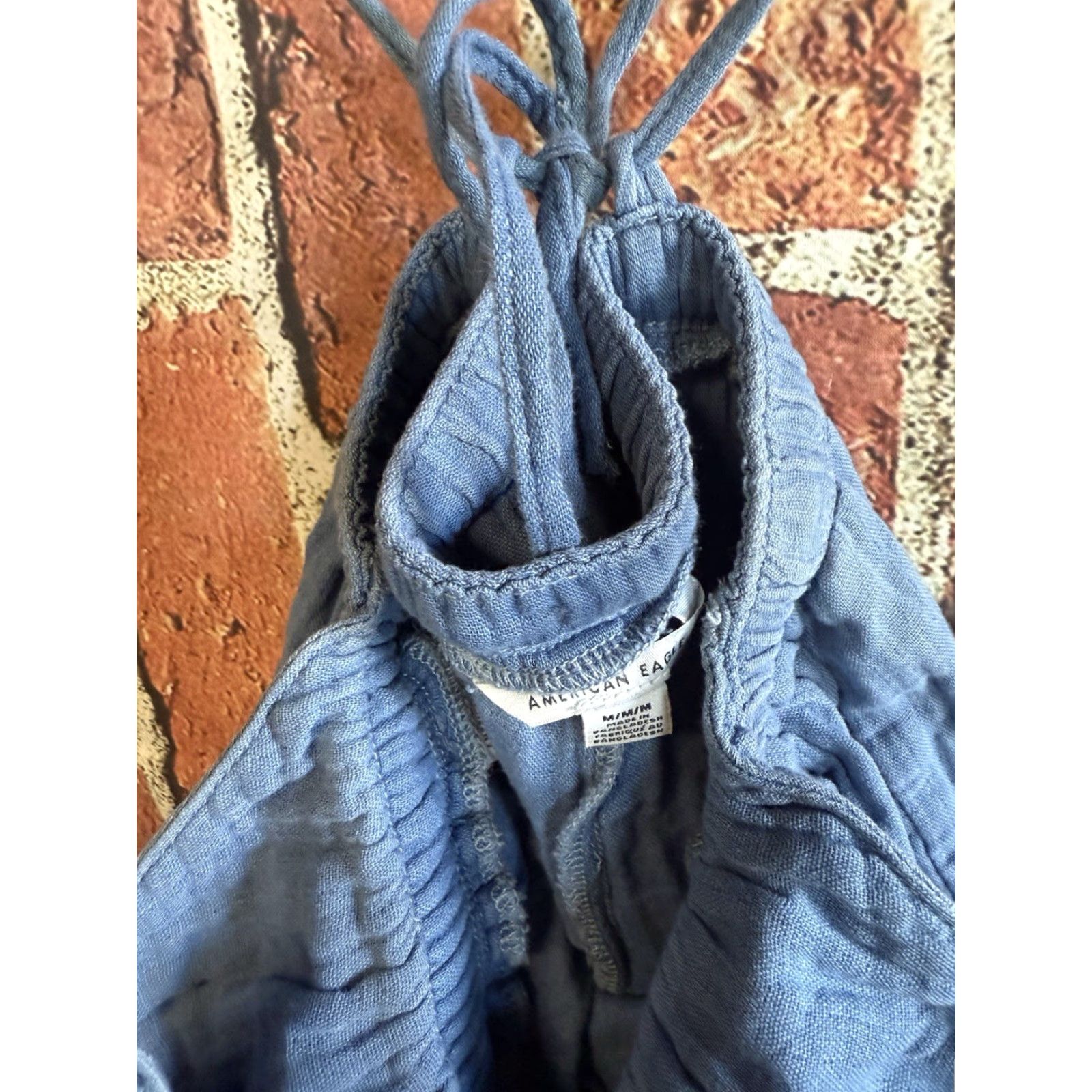 American Eagle Outfitters American Eagle Womens Blue Sleeveless Jumpsuit Size Medium Size 32" / US 10 / IT 46 - 3 Thumbnail