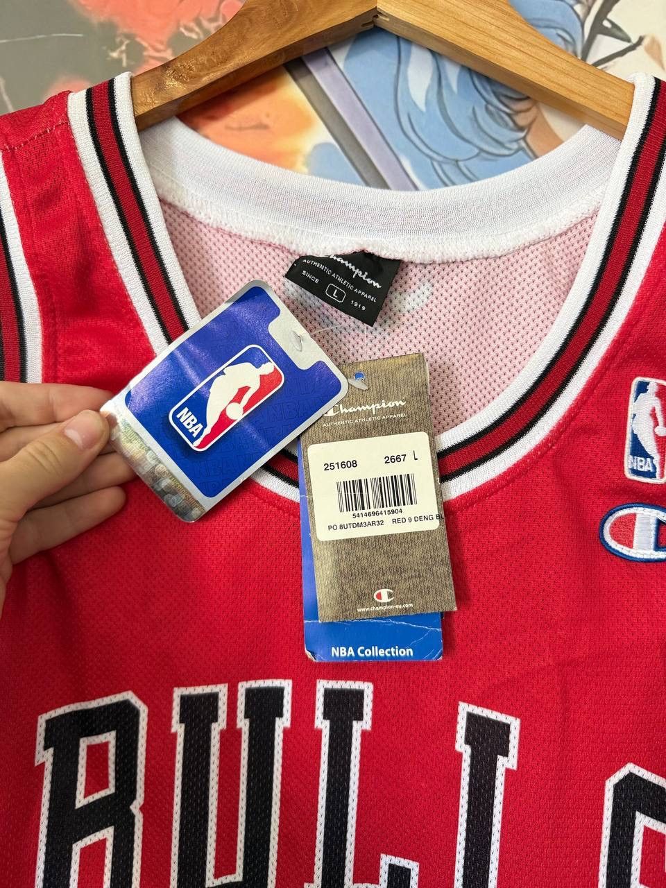 Champion Vintage NEW Champion Chicago bulls jersey NBA Deng 9 Size US L / EU 52-54 / 3 - 5 Thumbnail
