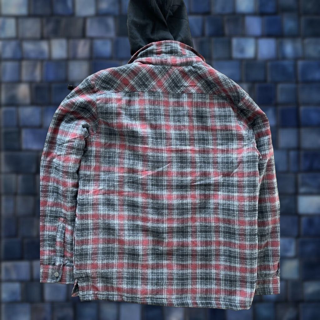 Vintage VINTAGE Berkley Jensen Quilted Hooded Flannel Shirt Jacket Zip Shacket Plaid M Men Size US M / EU 48-50 / 2 - 1 Thumbnail
