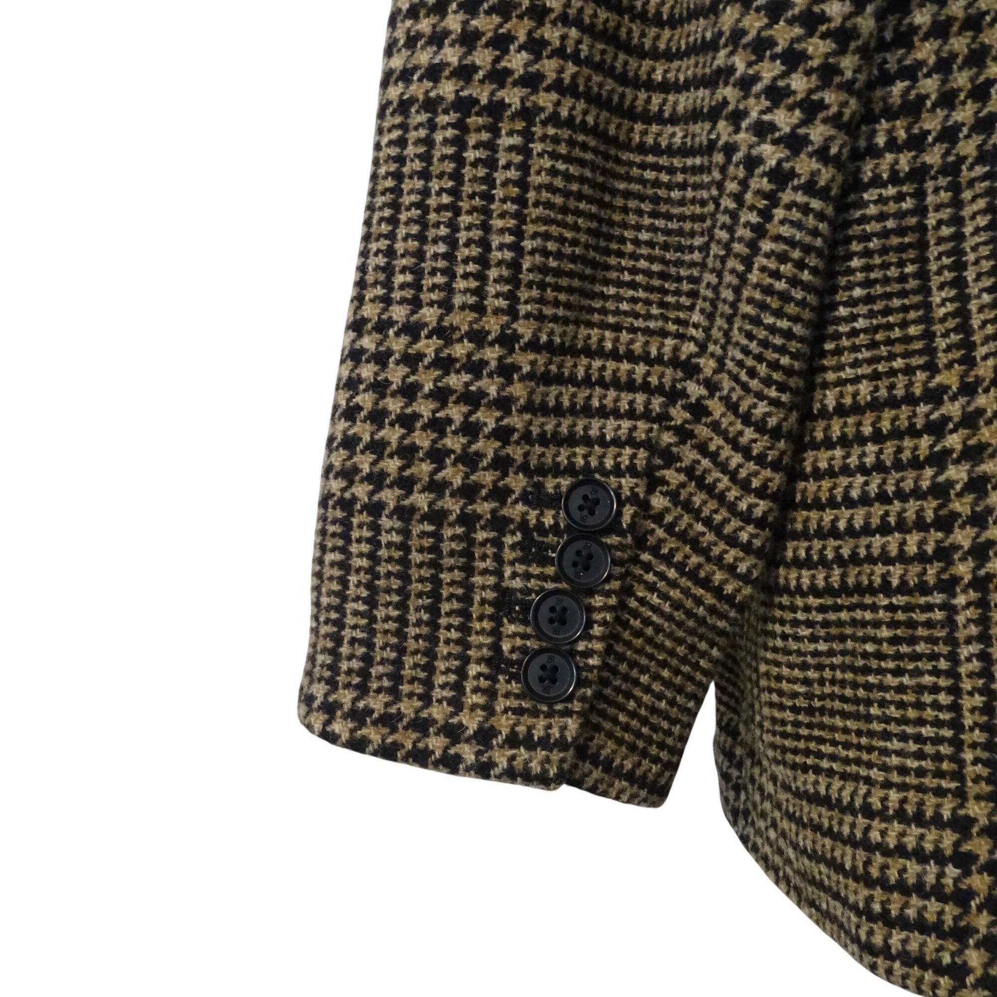Banana Republic Banana Republic Women Glen Plaid Blazer Brown Black Wool 18 Size XXL / US 16-18 / IT 52-54 - 3 Thumbnail