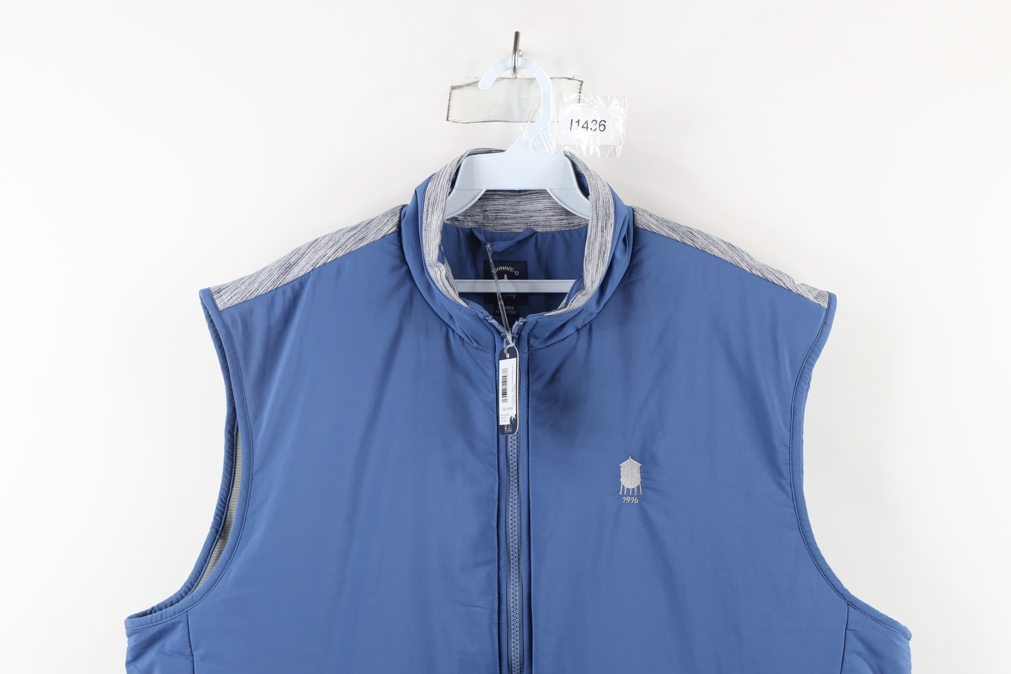 Vintage × johnnie-O New Johnnie O Full Zip Golfing Puffer Vest Jacket Blue Size US XL / EU 56 / 4 - 2 Thumbnail