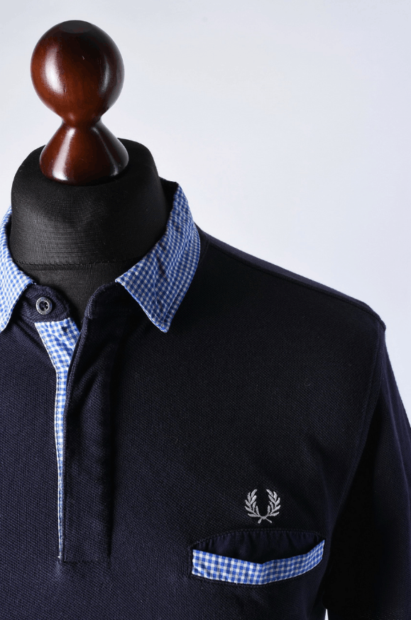 Fred Perry Fred Perry Slim Fit Navy Blue Polo Shirt Size M Size US M / EU 48-50 / 2 - 2 Thumbnail