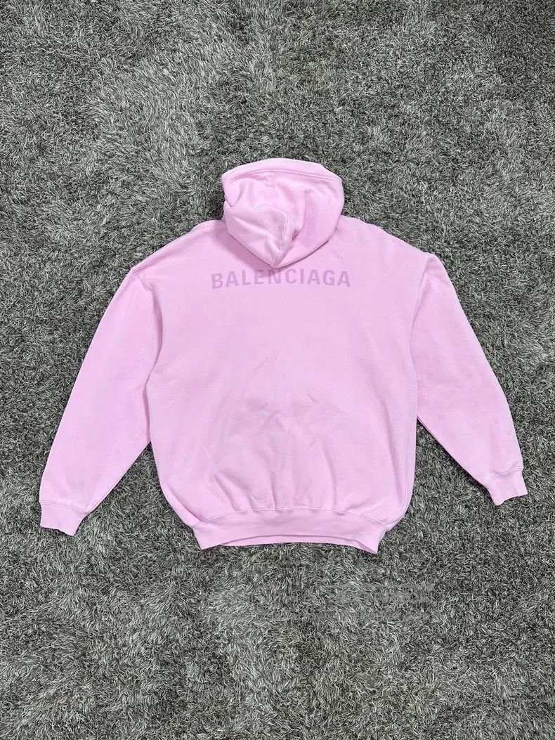 Balenciaga Balenciaga Pink Front and Back Logo Hoodie Size US S / EU 44-46 / 1 - 4 Thumbnail