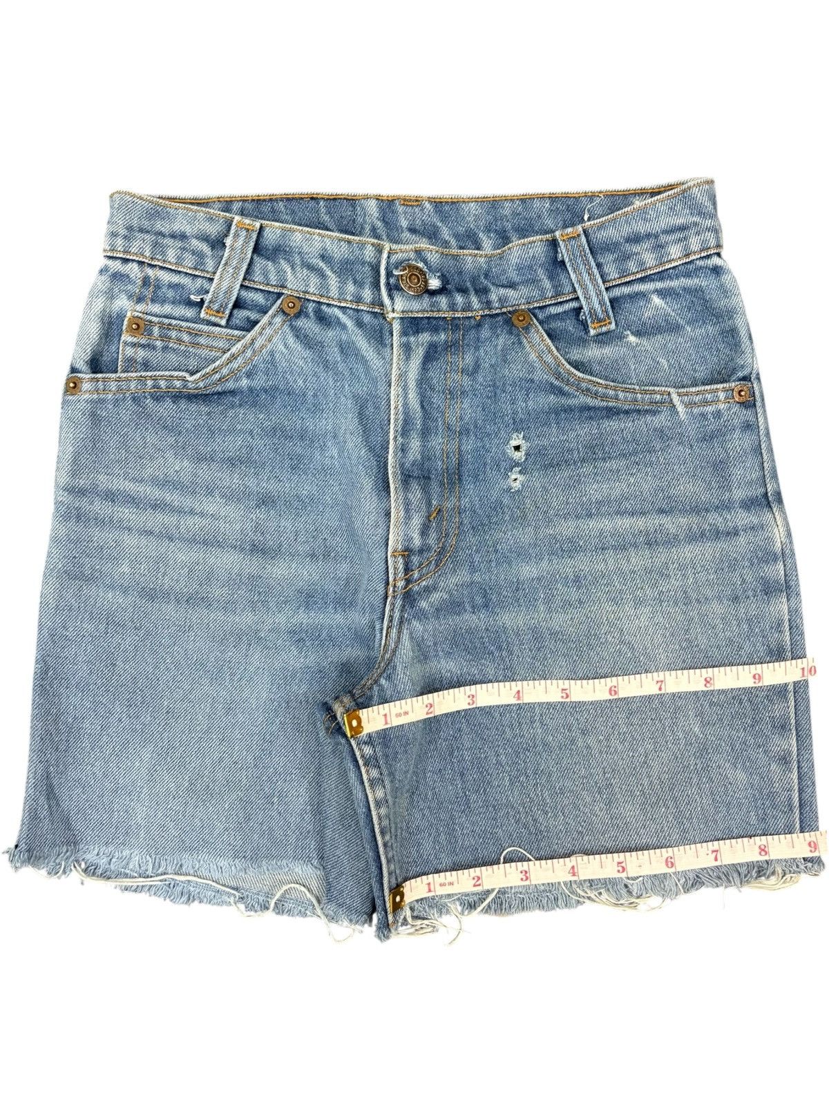 Levi's Vintage 70s Levis 718 Student Orange Tab Shorts Jeans Size US 26 / EU 42 - 11 Thumbnail