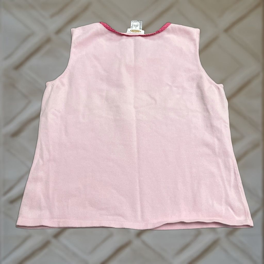 Talbots Talbots Tank Top Womens L Pink Round Neck Sleeveless Casual Knitted Basic Shirt Size L / US 10 / IT 46 - 1 Thumbnail