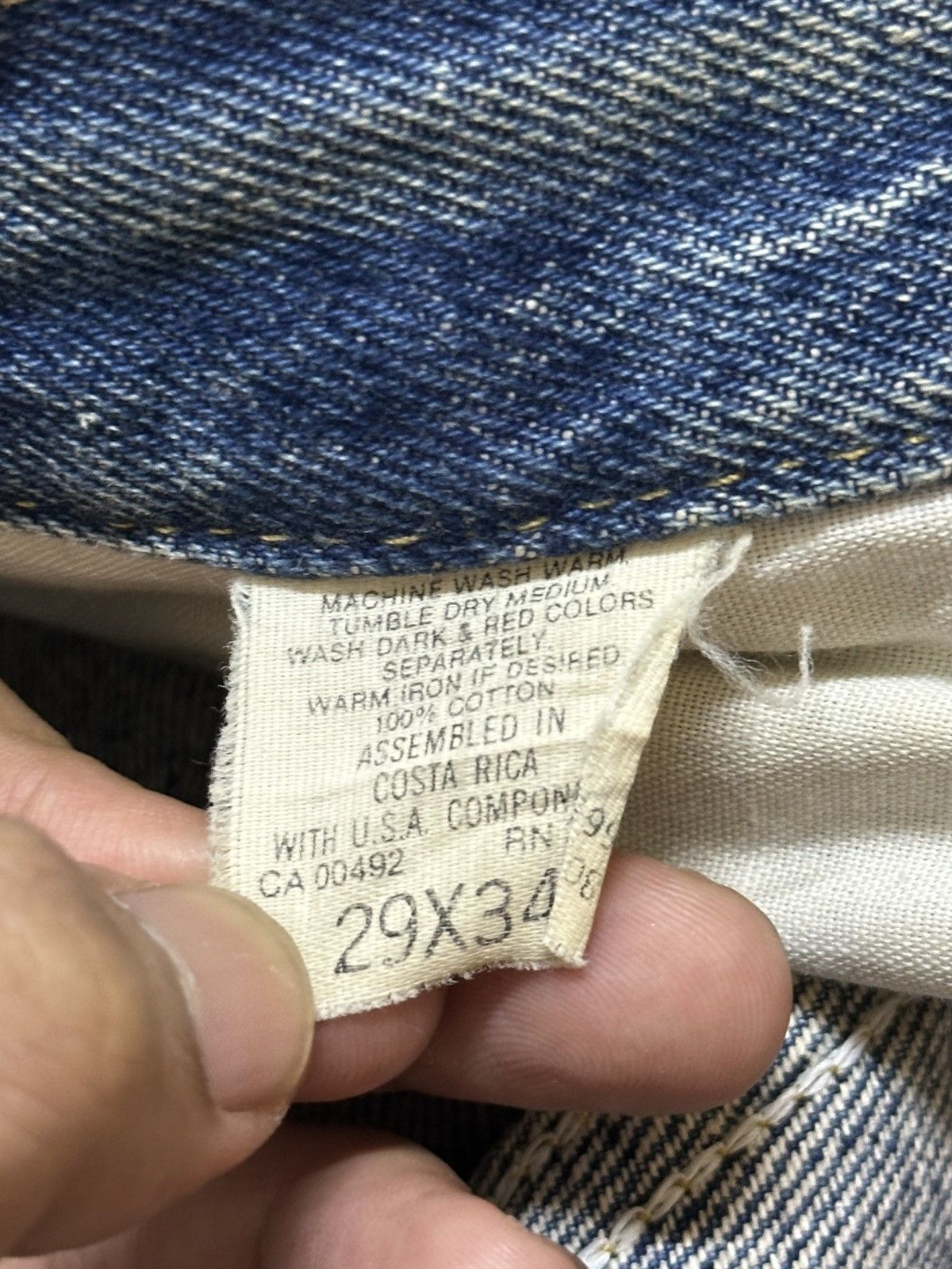 Lee Vintage 90s Lee Mud Wash Faded Whiskers Distress Style Jeans Size US 28 / EU 44 - 10 Thumbnail