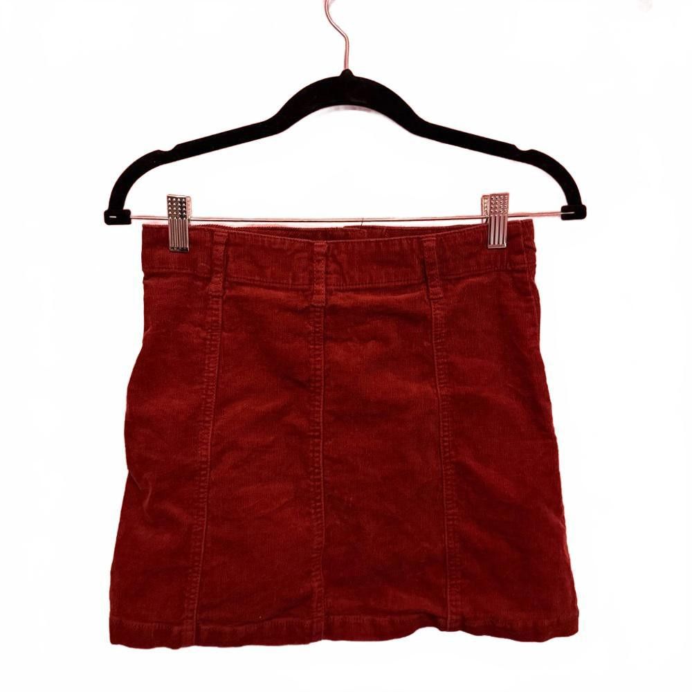 Designer Chic Corduroy Mini Skirt - Vintage Style Size 28" / US 6 / IT 42 - 2 Thumbnail