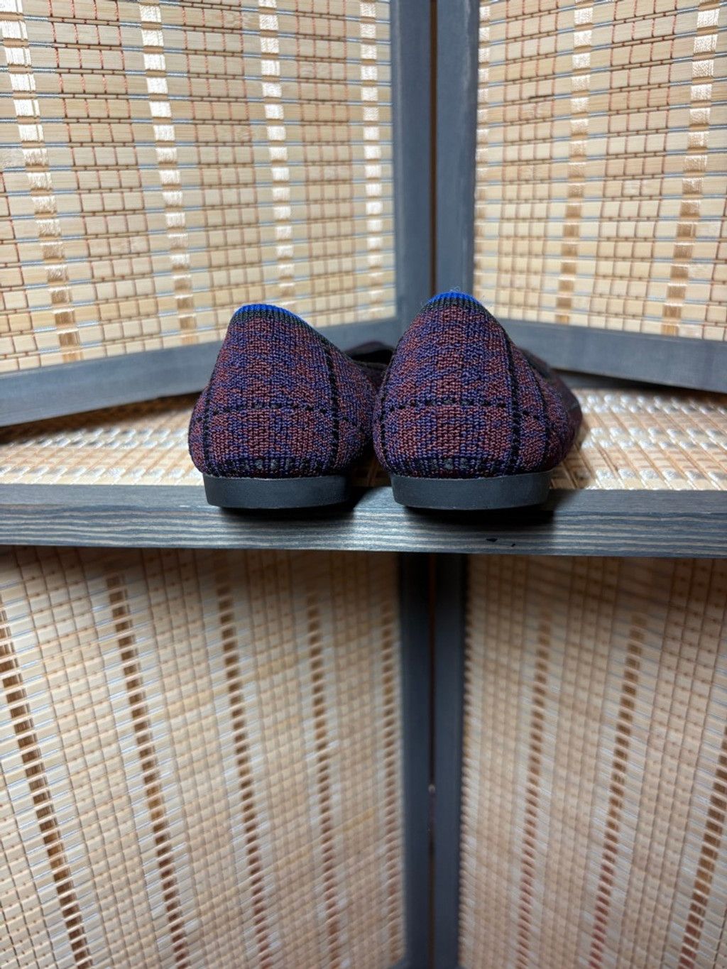 Rothy's Women's Rothy's The Point Burgundy & Blue Plaid Size US 6.5 / IT 36.5 - 2 Thumbnail