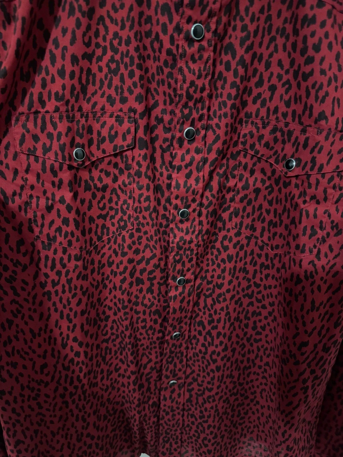 Saint Laurent Paris Saint Laurent SLP Cotton Court Red Leopard Print Shirt Size US XL / EU 56 / 4 - 6 Thumbnail