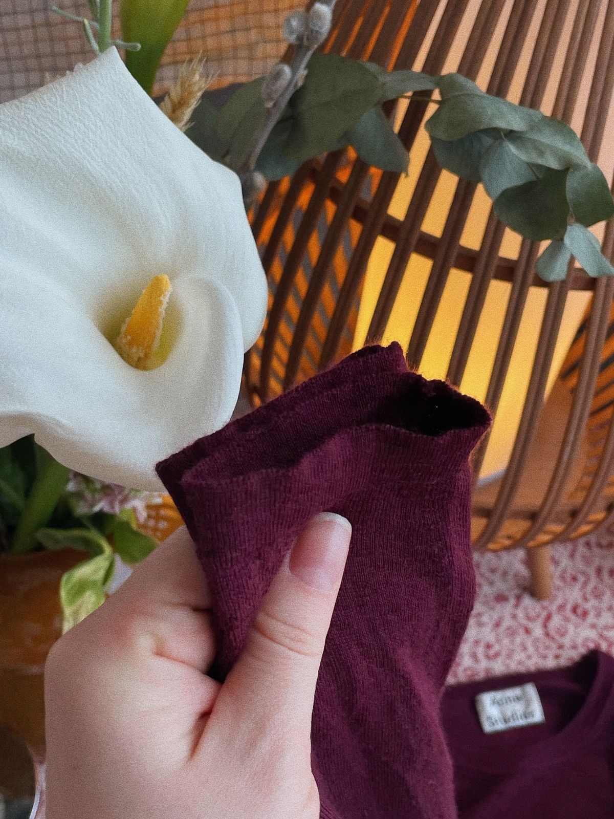 Acne Studios Acne Studios “Kurt” Burgundy Merino Sweater Size XS / US 0-2 / IT 36-38 - 7 Thumbnail
