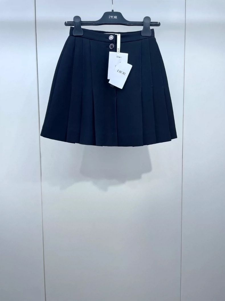 Dior Dior Star buckle pleated wool short skirt 2504-Nextarrow Size 42" / US 20 - 1 Thumbnail