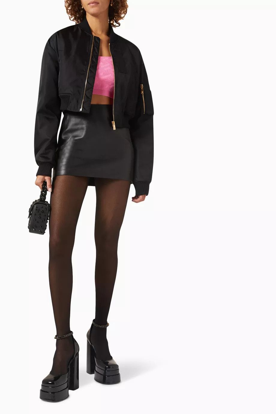 Versace o1y0226 Bomber Jacket in Black Size M / US 6-8 / IT 42-44 - 4 Thumbnail