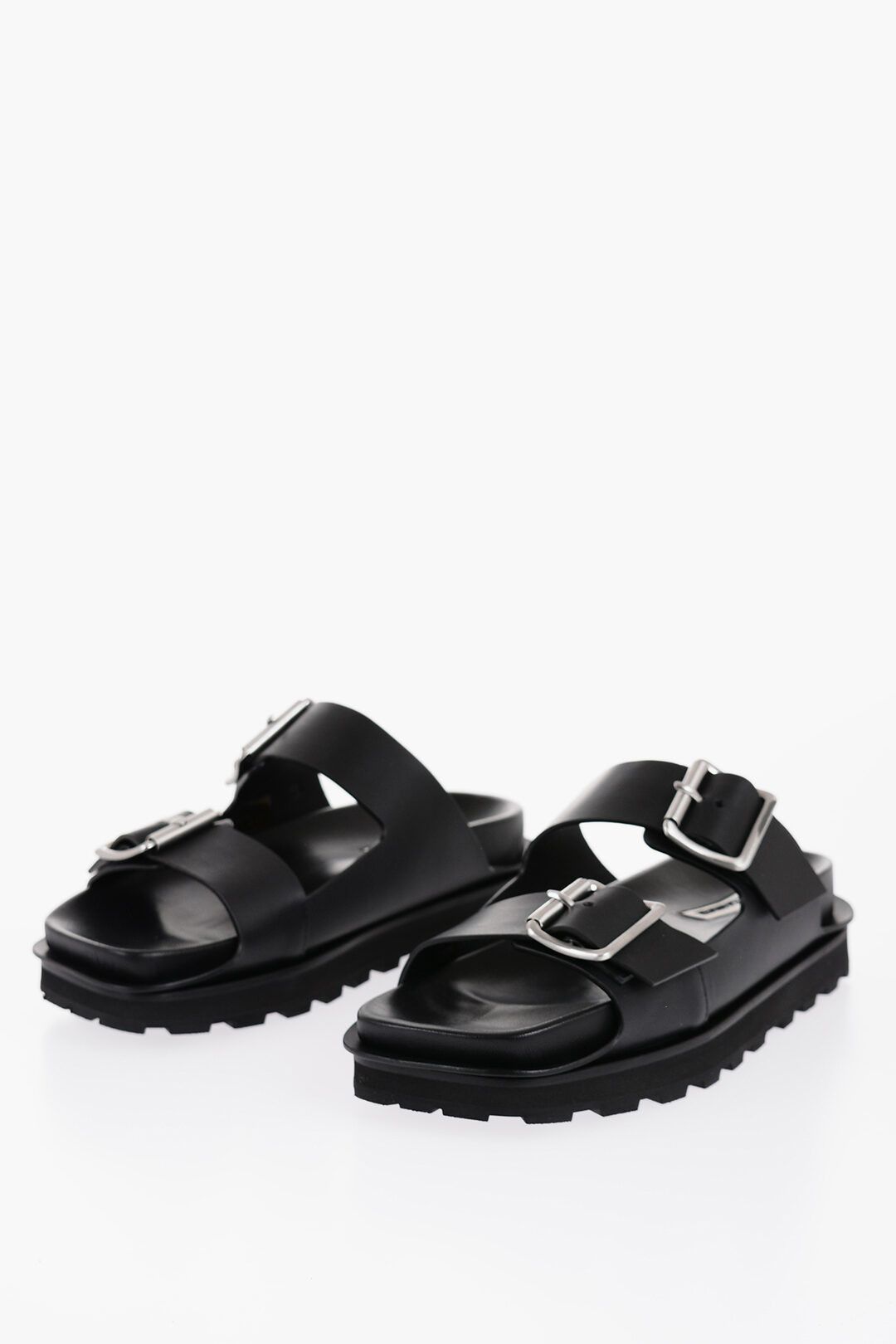 Jil Sander og1mm0625 Leather Sandals in Black Size US 8 / EU 41 - 2 Thumbnail