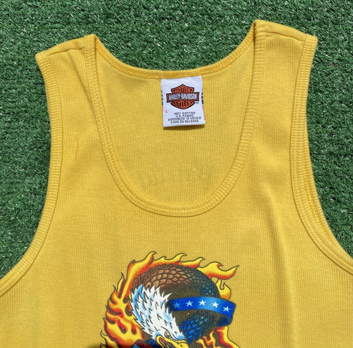 Harley Davidson 2004 Harley Davidson Eagle Flames Ombré Tank Top Small Size S / US 4 / IT 40 - 4 Thumbnail