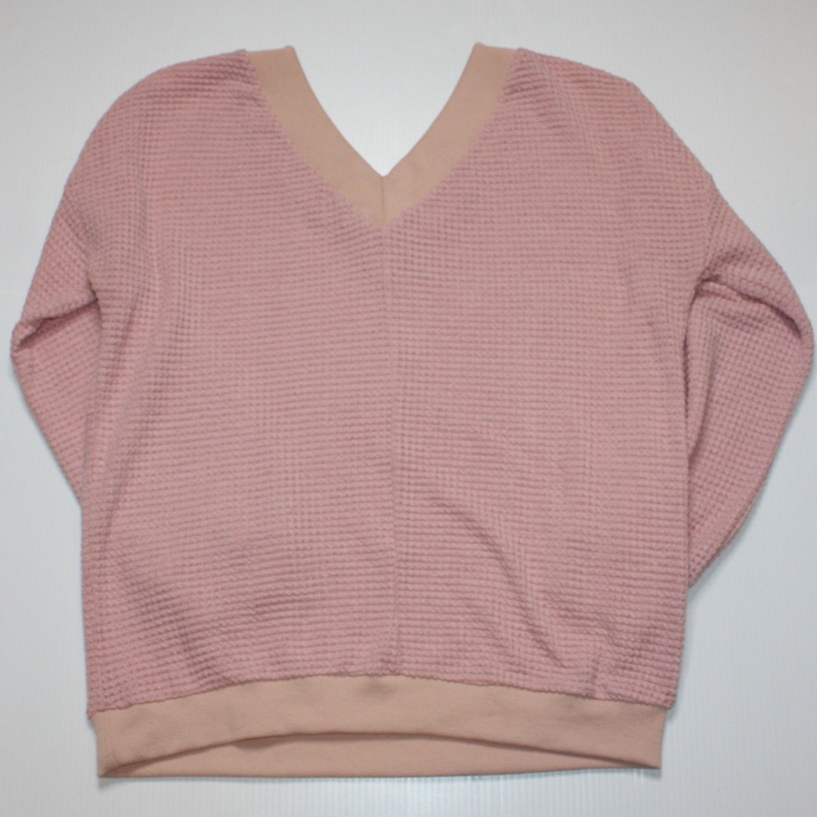 Other Adreamly Casual V-neck Waffle Knit Drop Shoulder Pullover Size M / US 6-8 / IT 42-44 - 5 Thumbnail