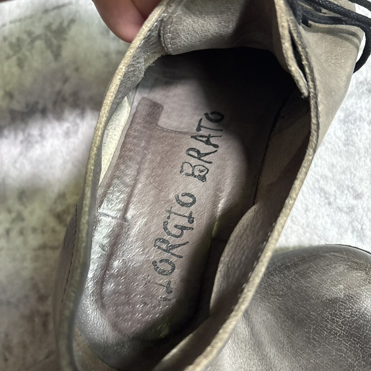 Giorgio Brato Giorgio Brato Oiled Calf Leather Derbies | Size 9 Size US 9 / EU 42 - 6 Thumbnail